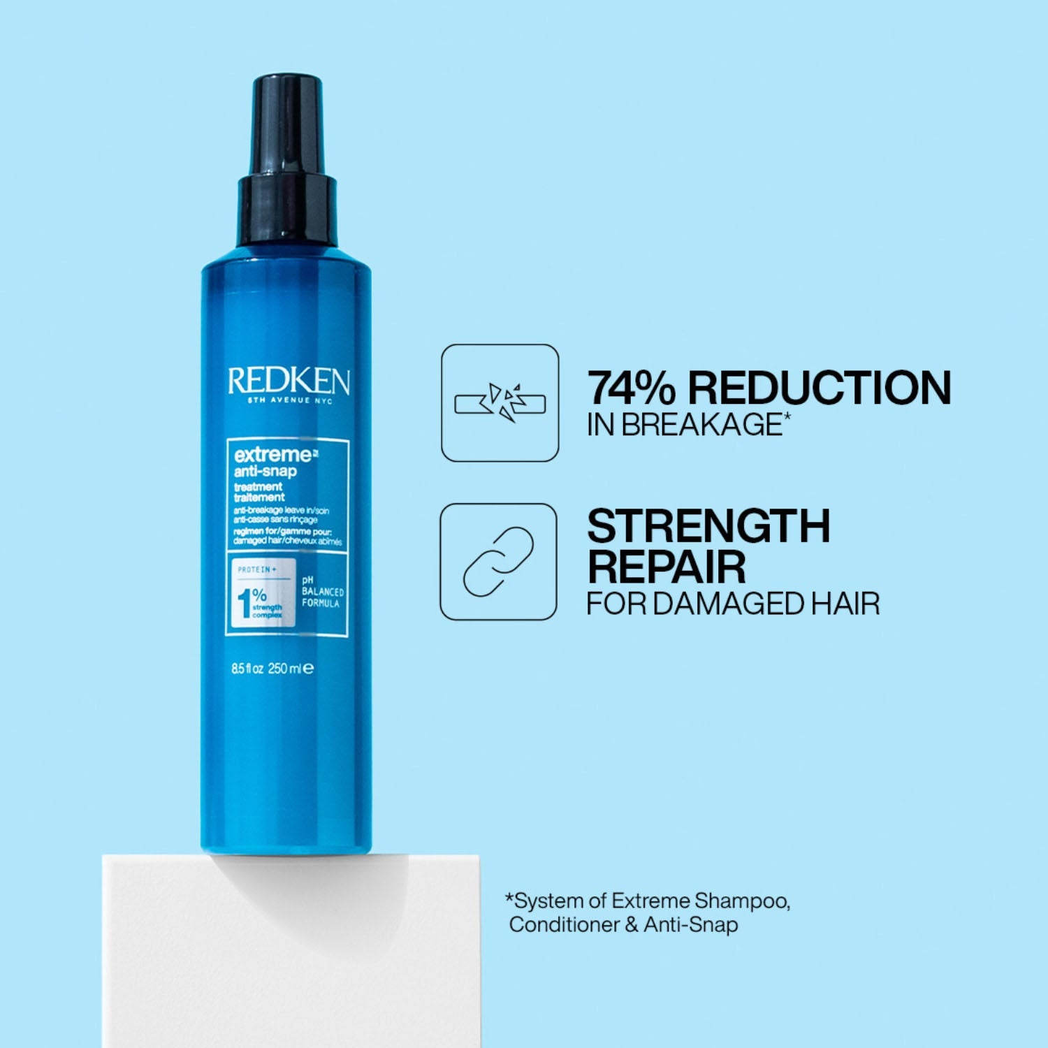 Redken Extreme Anti-Snap Anti-Breakage Leave-in Treatment With Protein, 250ml