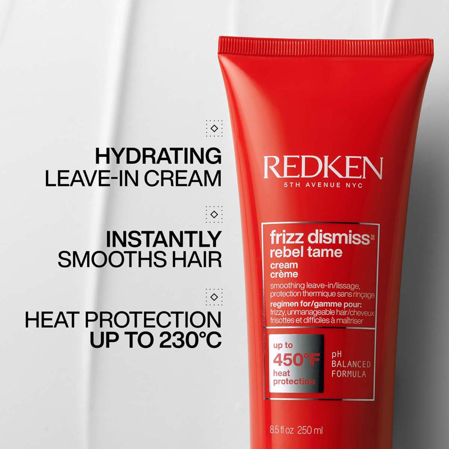 Redken Frizz Dismiss Rebel Tame Cream With Smoothening Complex, Anti Frizz & Heat Protection, 250ml