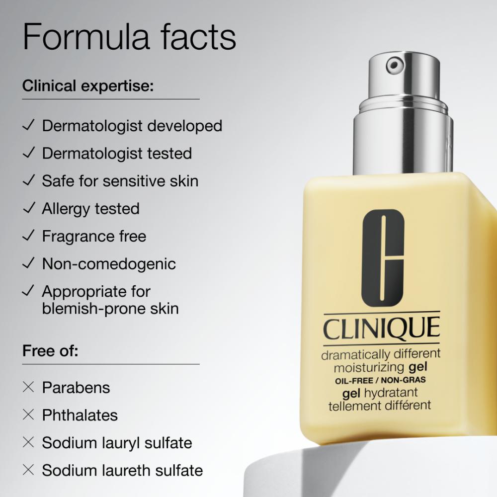Clinique Dramatically Different Moisturizing Gel Face Moisturizer Tube for Skin Barrier Repair, 50ml