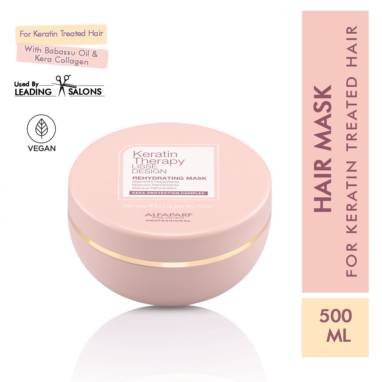 ALFAPARF MILANO Keratin Therapy Hydrating Mask for Hairfall Repair, Dry & Frizzy Hair, 200ml, Buy from Indicrest