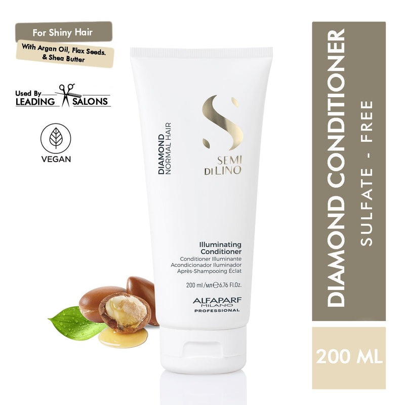 ALFAPARF MILANO Diamond Conditioner for Split-Ends, Adds Gloss & Shine For Frizzy Hair, Sulfate Free, 200ml, Buy from Indicrest