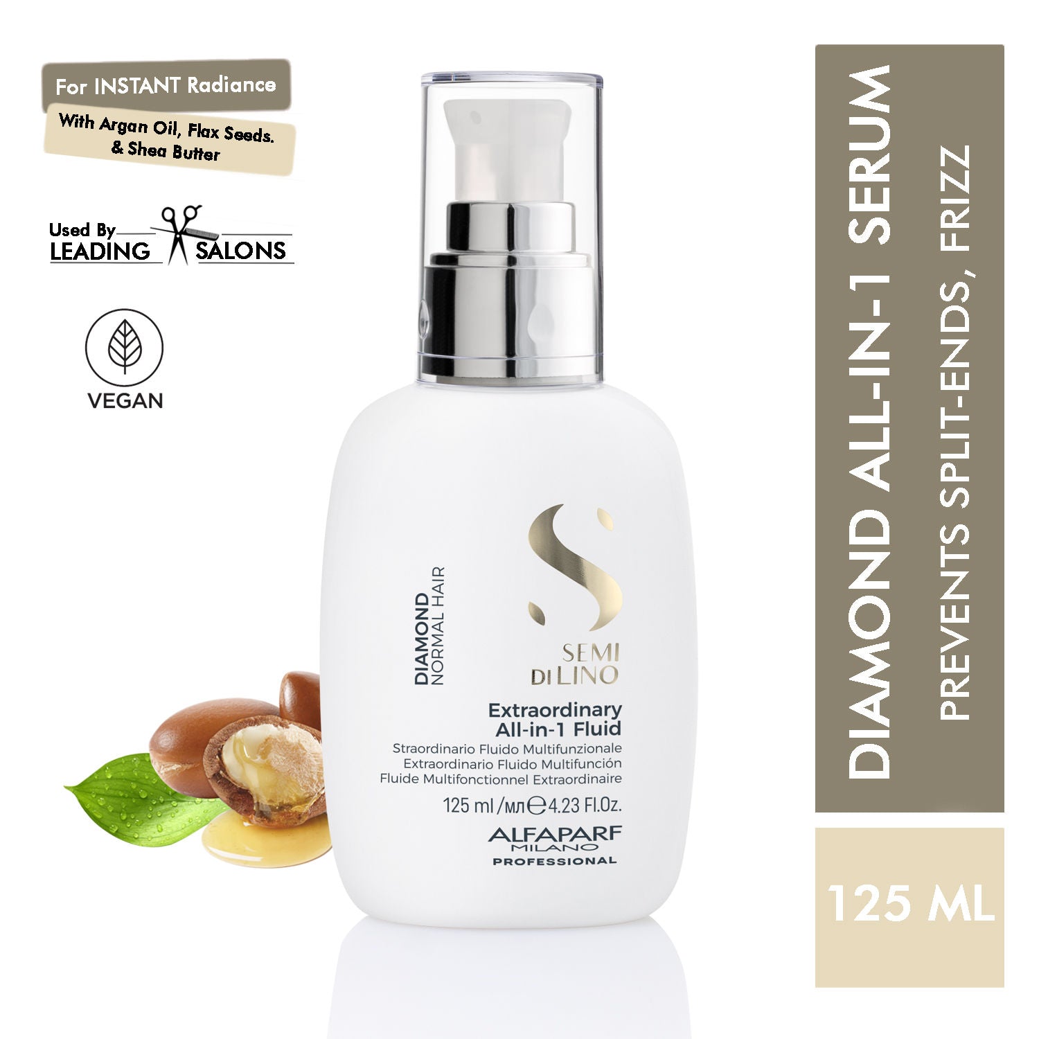 ALFAPARF MILANO Diamond Extraordiry All-In-1 Serum For Frizzy Hair, Sulfate Free, 125ml, Buy from Indicrest