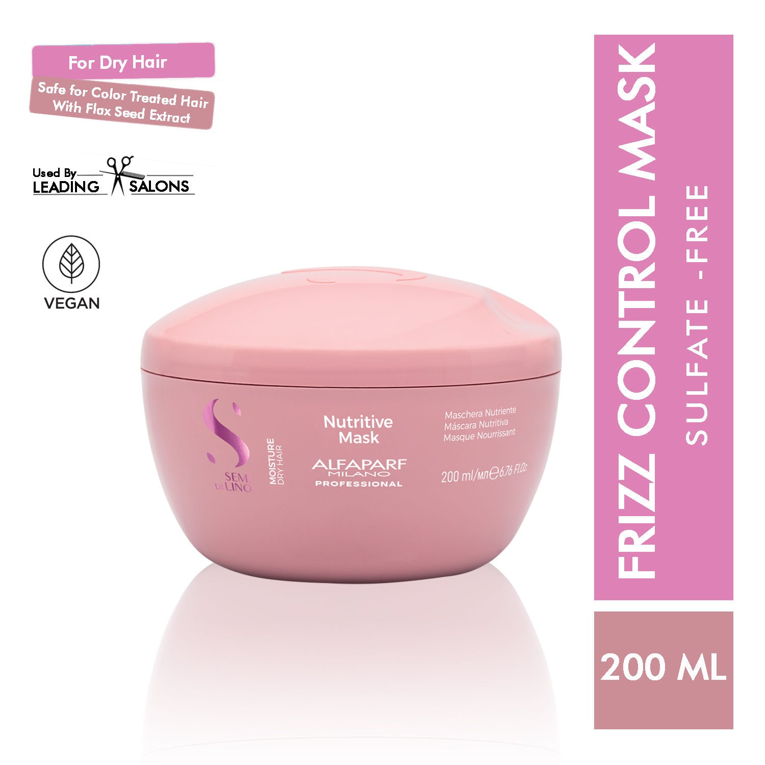 ALFAPARF MILANO Nutritive Hydration Hair Mask For Dry & Frizzy Hair, Colored Hair, Sulfate Free, 200ml, Buy from Indicrest