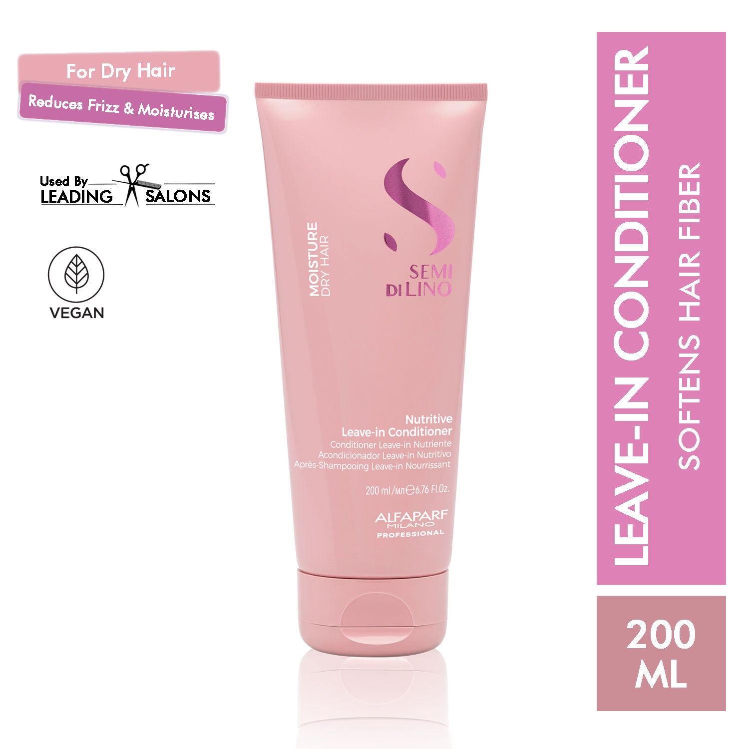 ALFAPARF MILANO Leave In Conditioner For Dry, Frizzy Hair, Hydrating Formula with Flaxseeds, 200ml, Buy from Indicrest