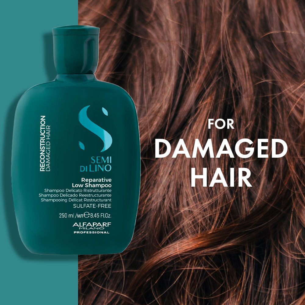 ALFAPARF MILANO Reparative Shampoo For Damaged Hair, Bond Repair, Hairfal, Sulfate Free, 250ml