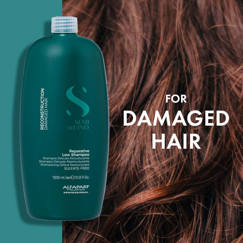 ALFAPARF MILANO Reparative Shampoo For Damaged Hair, Bond Repair, Hairfall, Sulfate Free, 1000ml