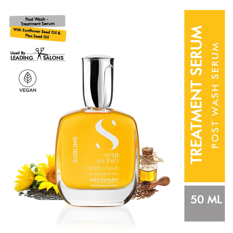 ALFAPARF MILANO Cristalli Liquidi Treatment Hair Serum, Shine Serum With Sunflower & Flaxseed Oil, 50ml, Buy from Indicrest