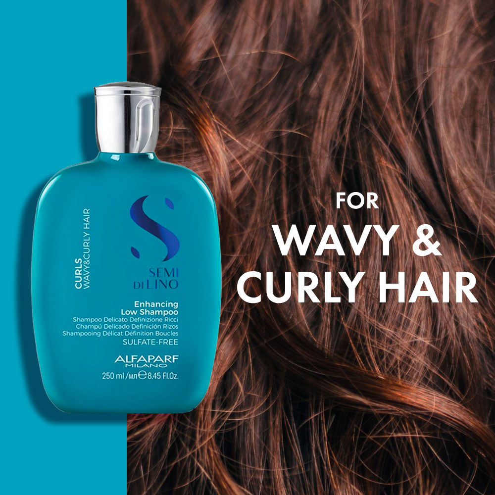 ALFAPARF MILANO Curly Hair Shampoo, Reduces Frizz & Adds Moisture, Sulfate Free, 250ml