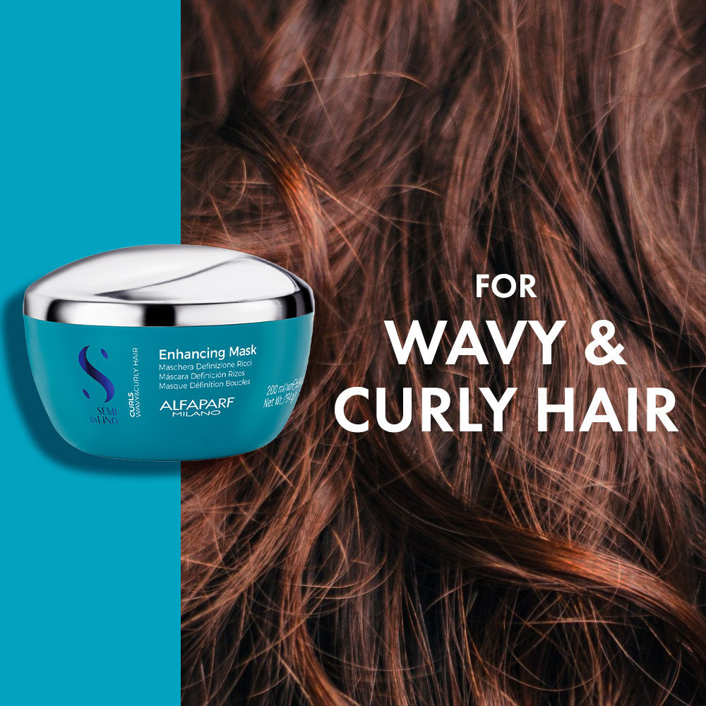 ALFAPARF MILANO Curly Hair Mask for All Curl Types, Frizzy Hair, Sulfate Free, 200ml