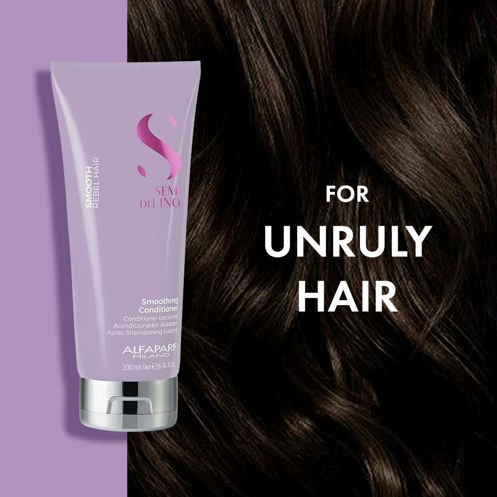 ALFAPARF MILANO Smoothing Conditioner for Dry & Frizzy Hair, Sulfate & Paraben Free, 200ml