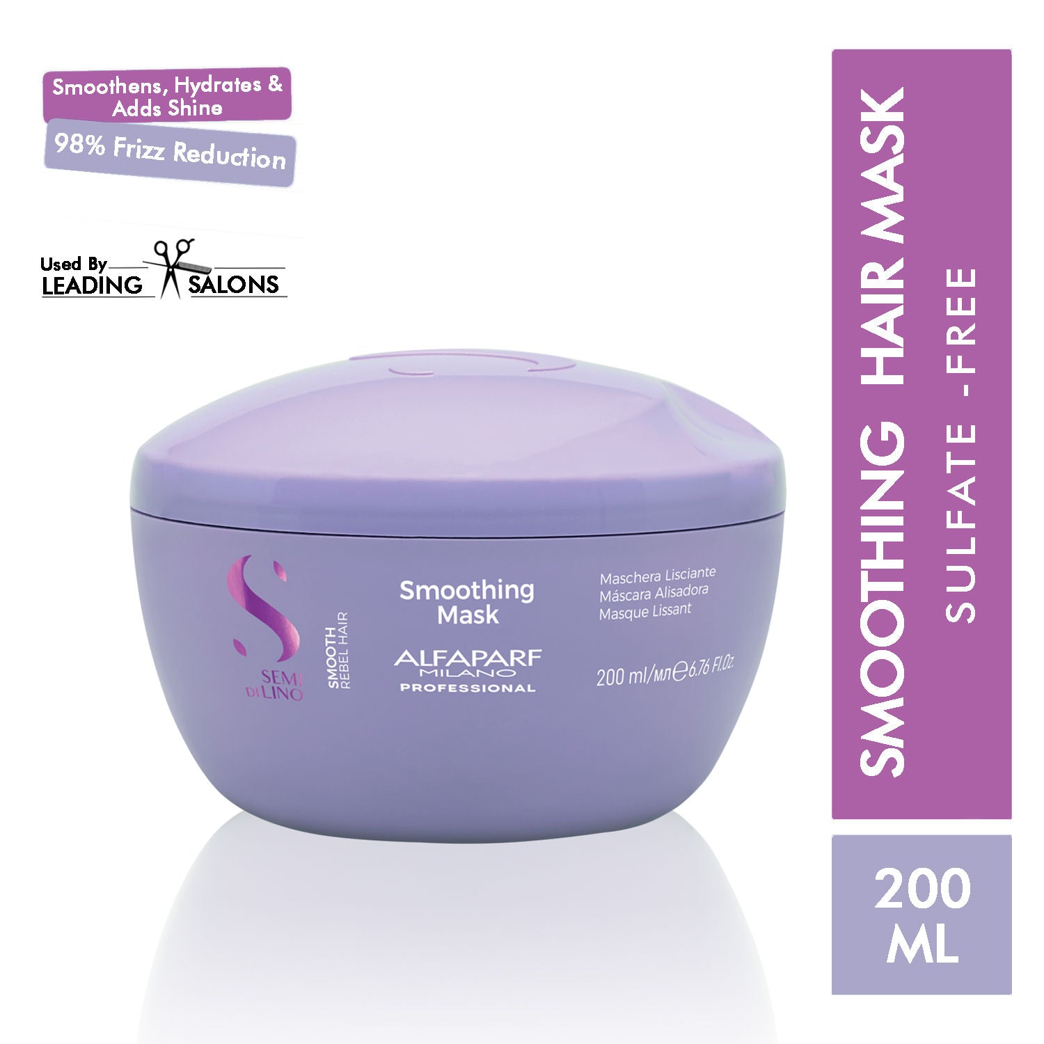 ALFAPARF MILANO Ultra Smoothing Hair Mask for Dry & Frizzy Hair Restores Smoothness & Texture, 200ml, Buy from Indicrest