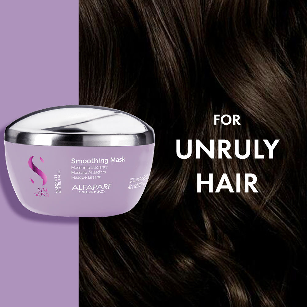ALFAPARF MILANO Ultra Smoothing Hair Mask for Dry & Frizzy Hair Restores Smoothness & Texture, 200ml