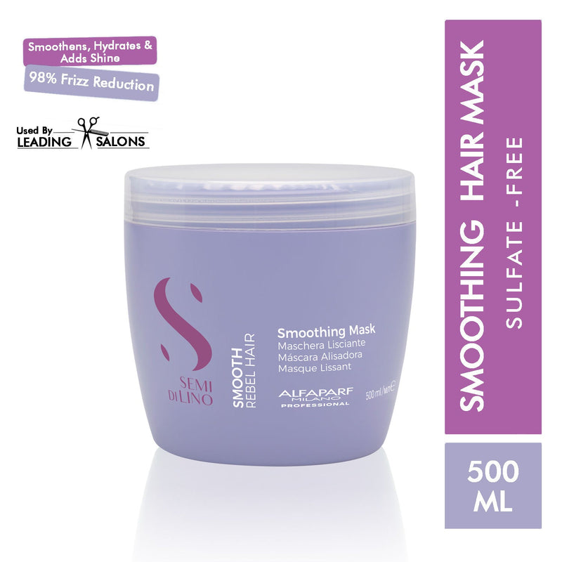 ALFAPARF MILANO Smoothing Mask - Dry & Rebel Hair, Sulfate & Paraben Free, 500ml, Buy from Indicrest