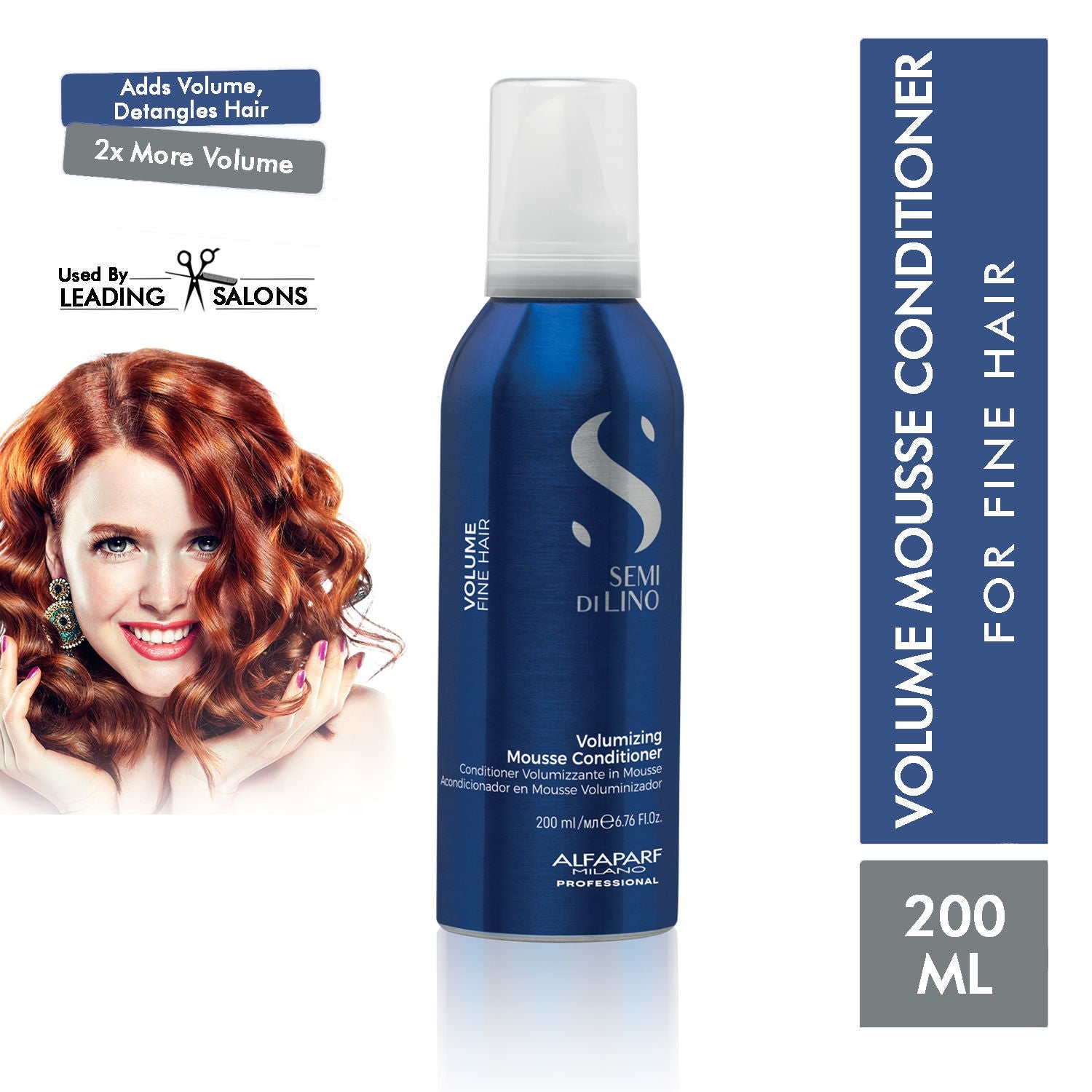 ALFAPARF MILANO Volumizing Mousse Conditioner, Adds Extra Volume, Sulfate & Paraben Free, 200ml, Buy from Indicrest