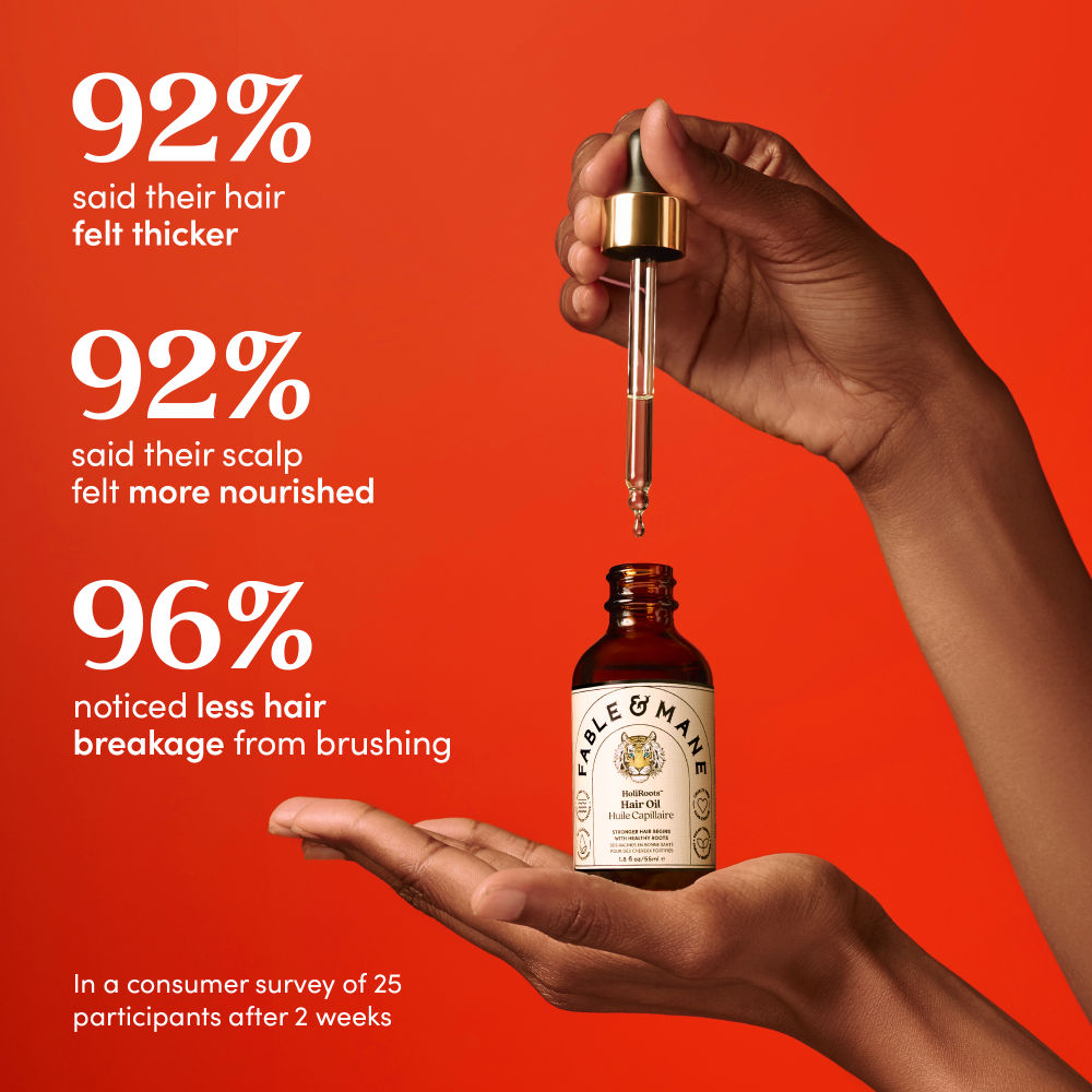 Fable & Mane Holiroots Treatment Oil With Ashwagandha & Amla For Hydration & Healthier Hair, 100ml