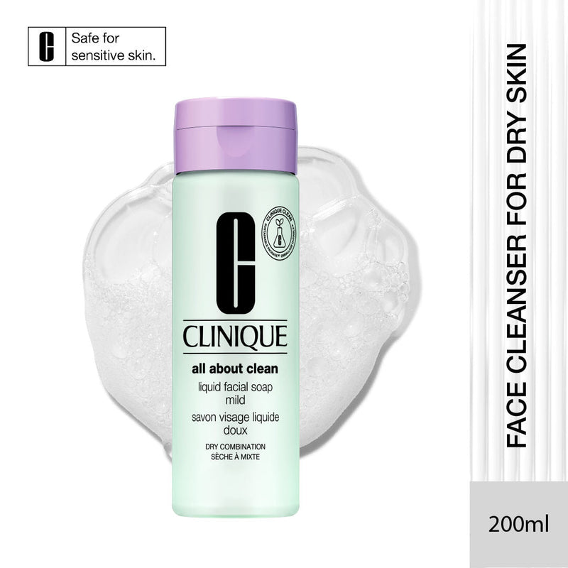 Clinique Liquid Facial Soap Mild - Dry Combination Facewash, 200ml, Buy from Indicrest