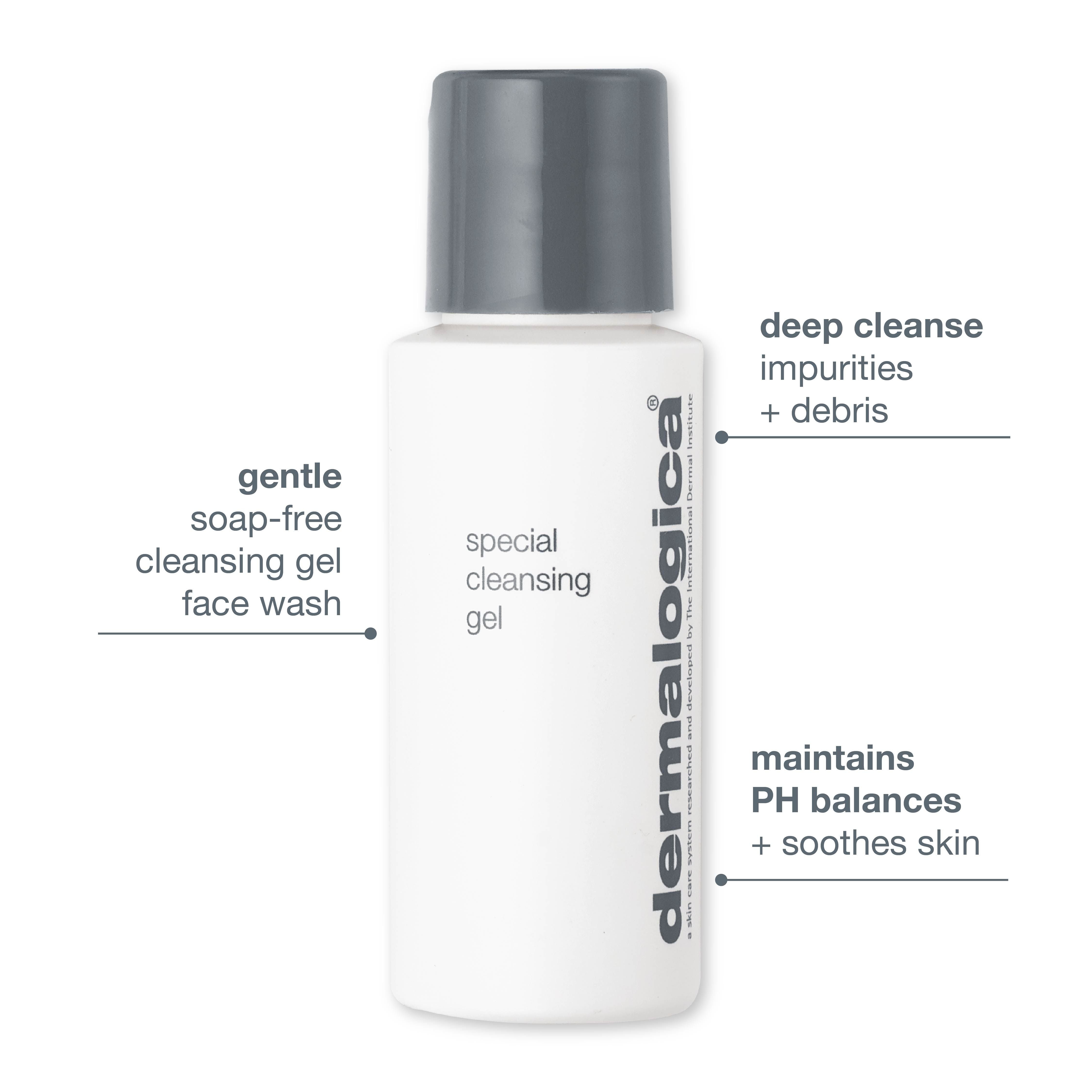 Dermalogica Special Cleansing Gel Face Wash Mini With Balm Mint, Lavender & Soap Bark, 50ml