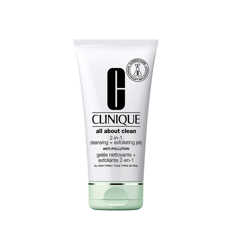 Clinique All About Clean Anti-Pollution 2-In-1 Cleansing + Exfoliating Jelly With Salicylic Acid, 150ml, Buy from Indicrest