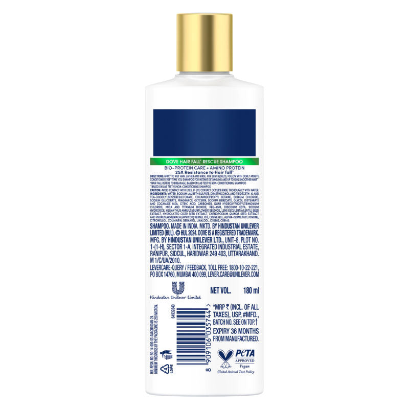 Dove Damage Therapy Hair Fall Rescue Shampoo, 180ml Buy at Indicrest Image 2