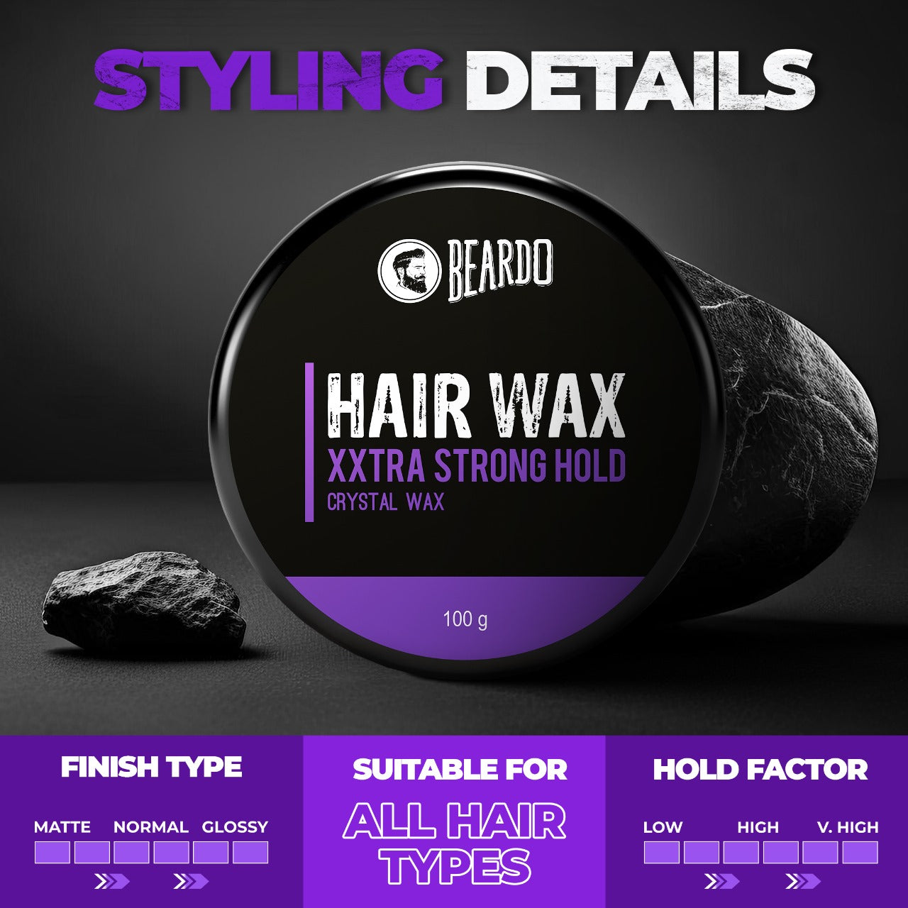 Beardo Hair Wax Texture Close-Up