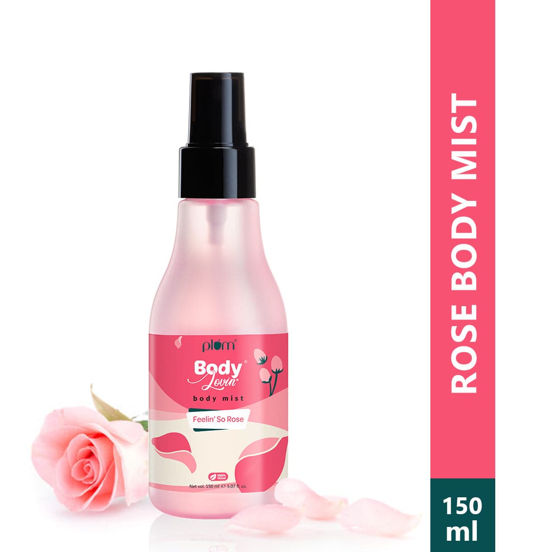 Plum Feelin' So Rose Body Mist by Plum BodyLovin' | Long Lasting | Travel-Friendly | Musky Rose Fragrance | Perfume Body Spray, 150ml Buy at Indicrest Image 2