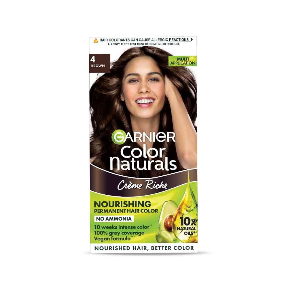 Garnier Color Naturals Shade 4 Brown Hair Colour Front Pack Buy at Indicrest