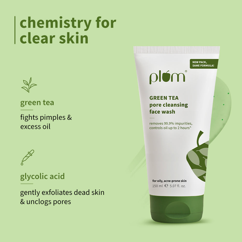 Plum Green Tea Pore Cleansing Face Wash for Acne | Controls Oil Upto 2-Hrs | Reduces Acne In 7 Days, 150ml Buy at Indicrest Image 4