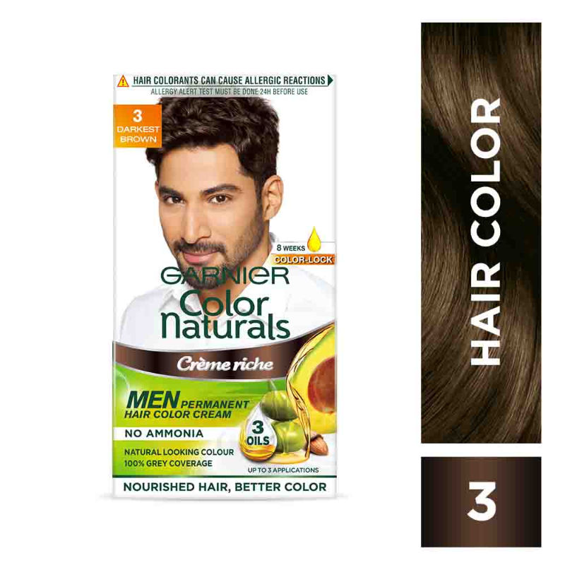Garnier Color Naturals Darkest Brown before and after results