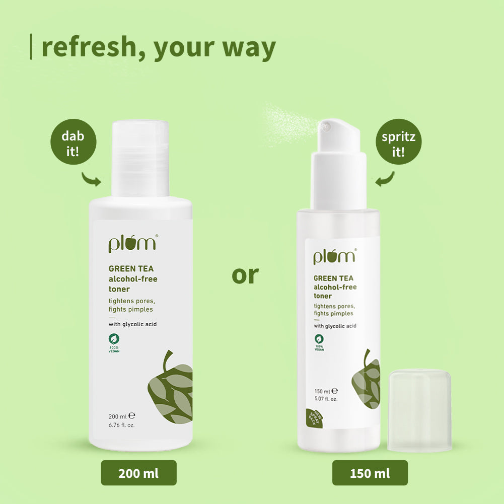 Plum Green Tea Alcohol-Free, Pore Tightening Face Toner | Tightens Pores | Non-Comedogenic | Dermat-Tested, 200ml Buy at Indicrest Image 2