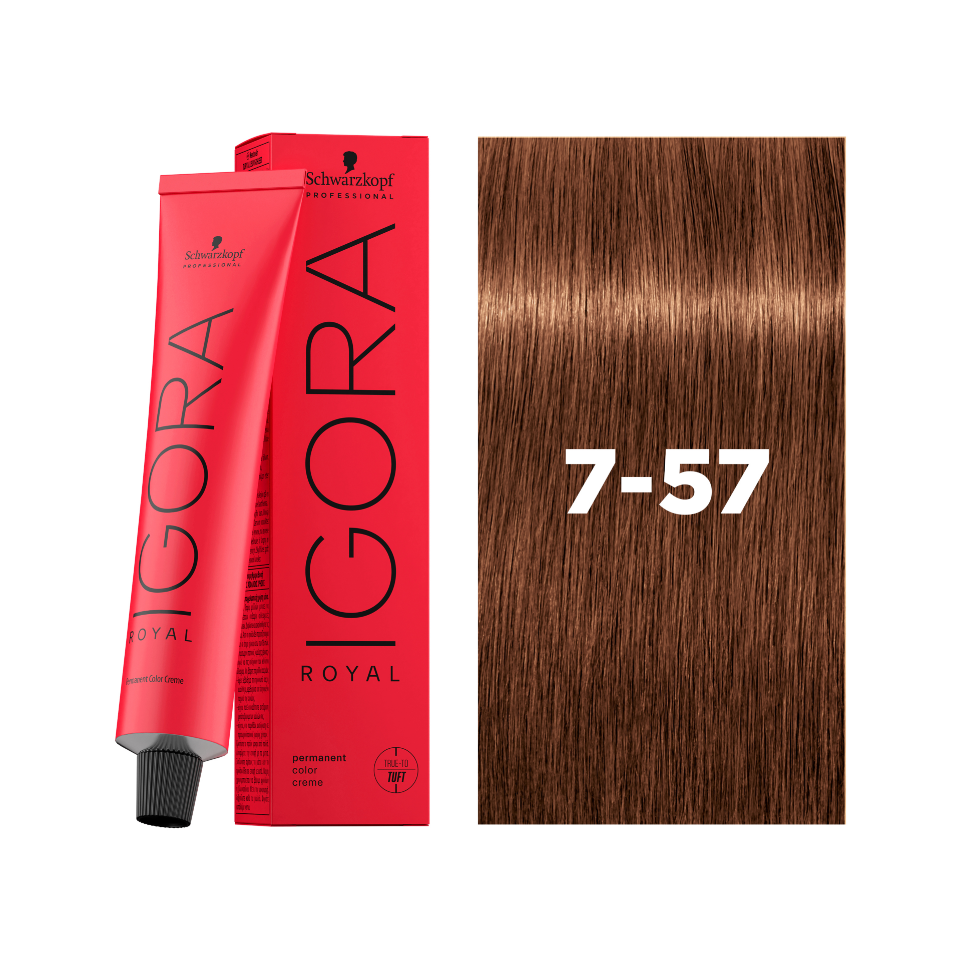 Schwarzkopf Professional Igora Royal 7-57 Medium Blonde Gold Copper, 60ml Buy at Indicrest