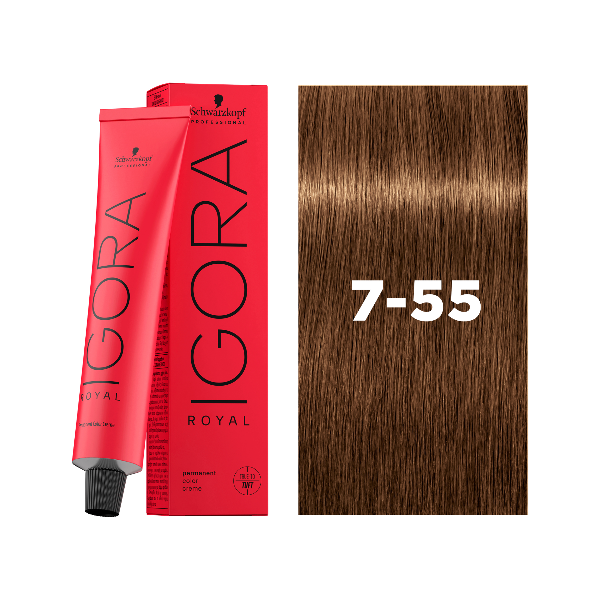 Schwarzkopf Professional Igora Royal 7-55 Medium Blonde Gold Extra, 60ml Buy at Indicrest
