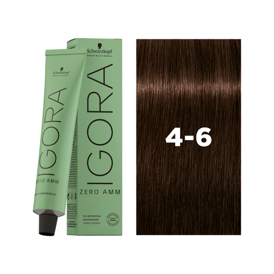 Schwarzkopf Professional Igora Zero AMM 4-6 Medium Brown Chocolate, 60ml Buy at Indicrest