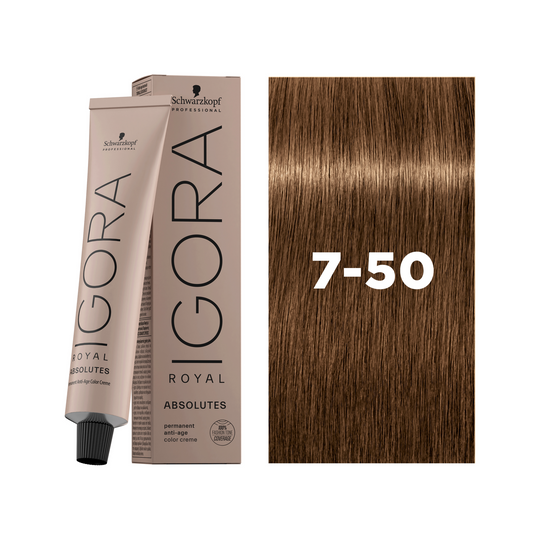 Schwarzkopf Professional Igora Royal Absolutes 7-50 Medium Blonde Gold Natural, 60ml Buy at Indicrest