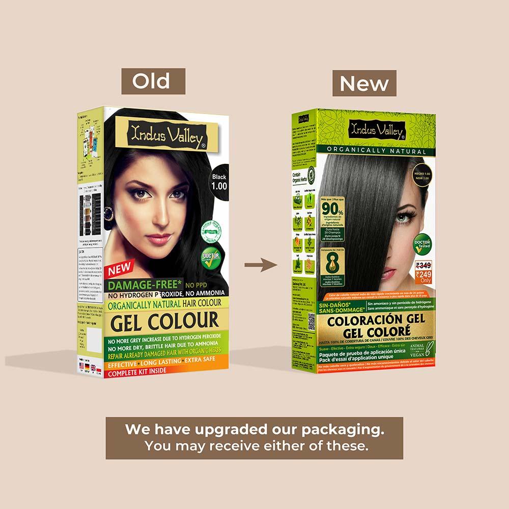 Indus Valley Plant Based Gel Hair Colour Black Old and New 220ml Buy at Indicrest