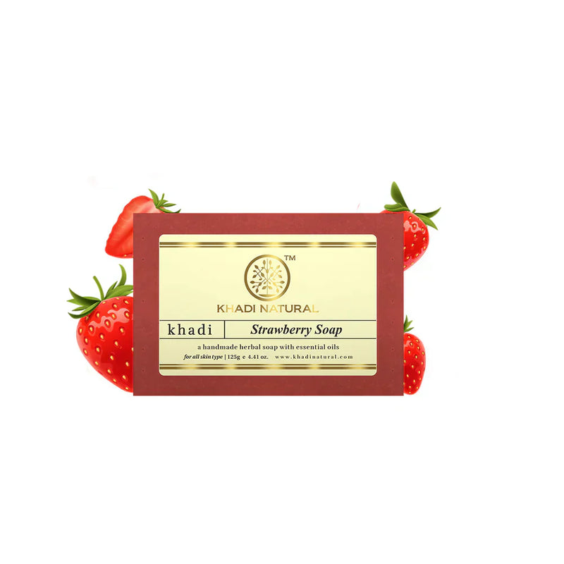 Khadi Strawberry Soap 125g - Indicrest Buy at Indicrest