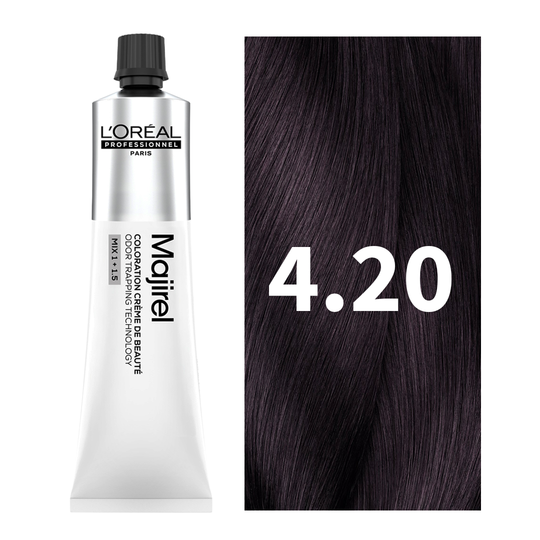 L'Oreal Professionnel Paris Majirel - 4.20 (Intense Iridiscent Brown) 49.5g Indicrest Buy at Indicrest