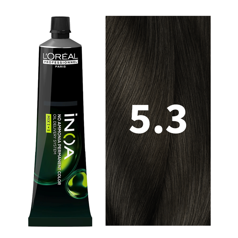 L'Oreal Professionnel Paris iNOA – 5.3 (Light Golden Brown) Ammonia-Free Hair Color, 60g at Indicrest Buy at Indicrest
