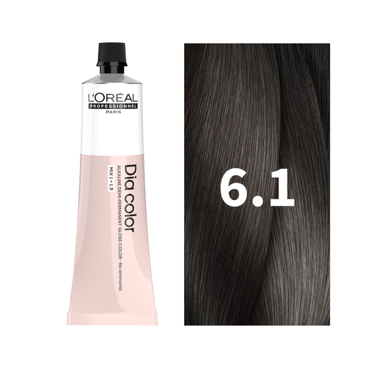 L'Oreal Professionnel Paris Dia Color 6.1 - Dark Ash Blonde Hair Color, 60ml Buy at Indicrest