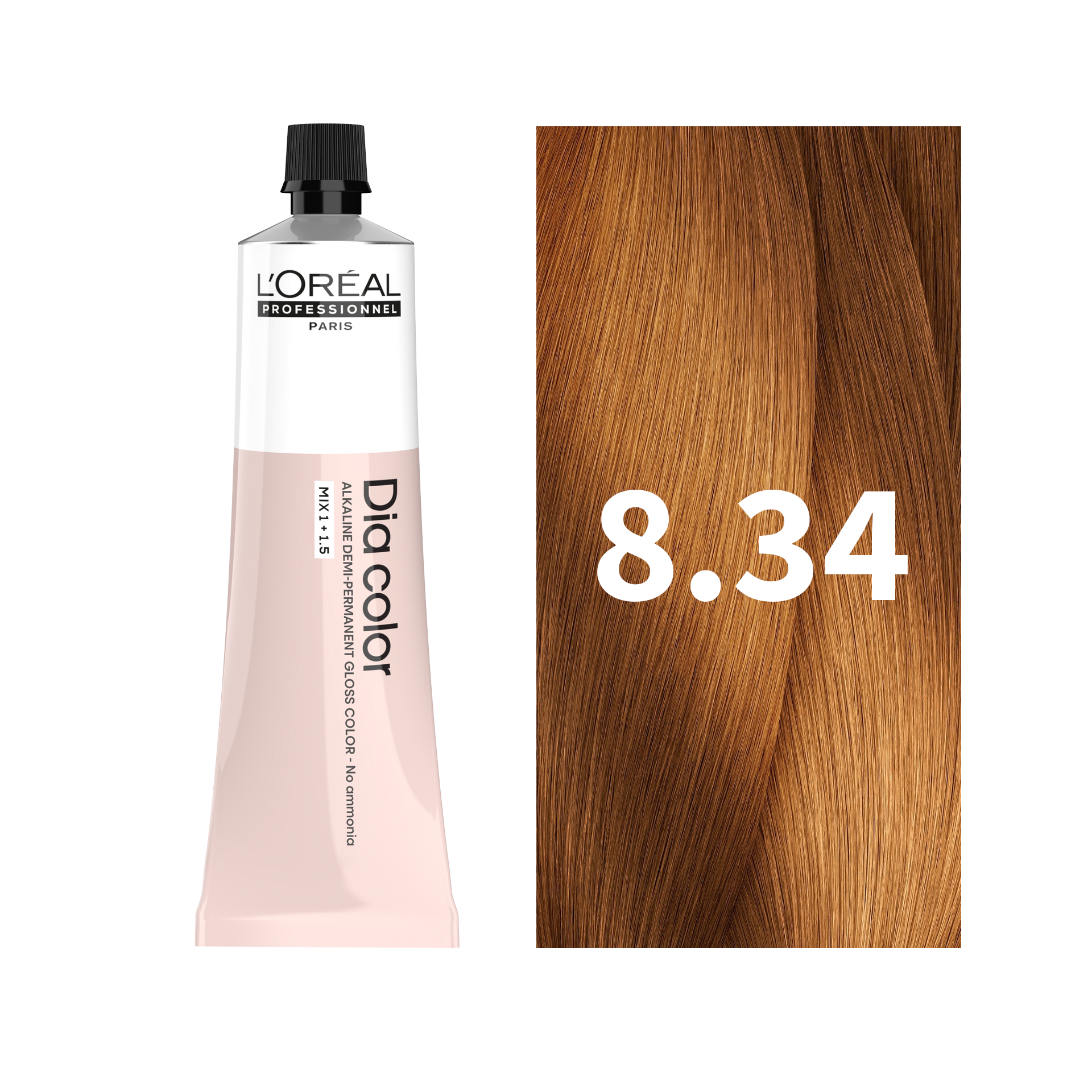 L'Oreal Professionnel Paris Dia Color 8.34 Hair Color, 60ml Buy at Indicrest