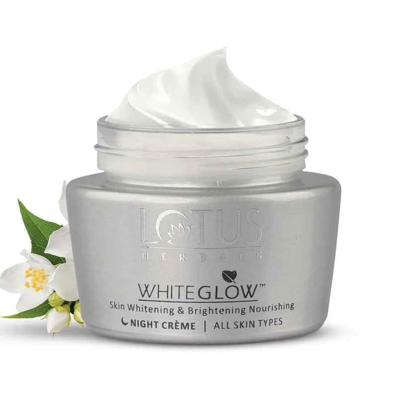Lotus Herbals Cream, White Glow Skin Whitening & Brightening Nourishing Night Creme (40g) - Indicrest Buy at Indicrest