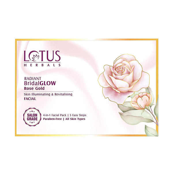 Lotus Herbals Radiant BridalGLOW Rose Gold Skin Illuminating Facial Kit - Indicrest Buy at Indicrest Image 6