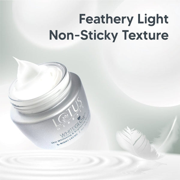 Lotus Herbals Cream, White Glow Skin Whitening & Brightening Nourishing Night Creme (40g) - Indicrest Buy at Indicrest Image 3