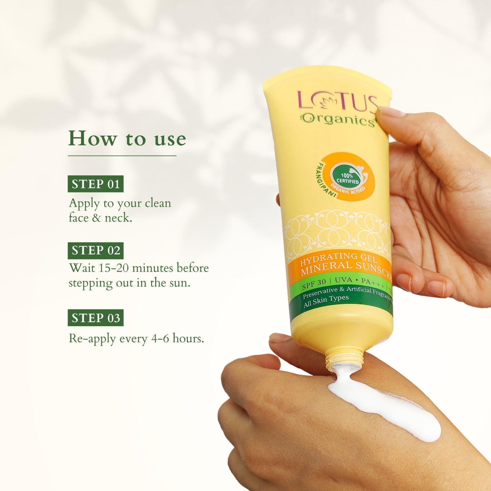Lotus Organics+ Hydrating Gel Mineral Sunscreen SPF 30 PA+++ (100g) – Moisturize & Protect - Indicrest Buy at Indicrest Image 6