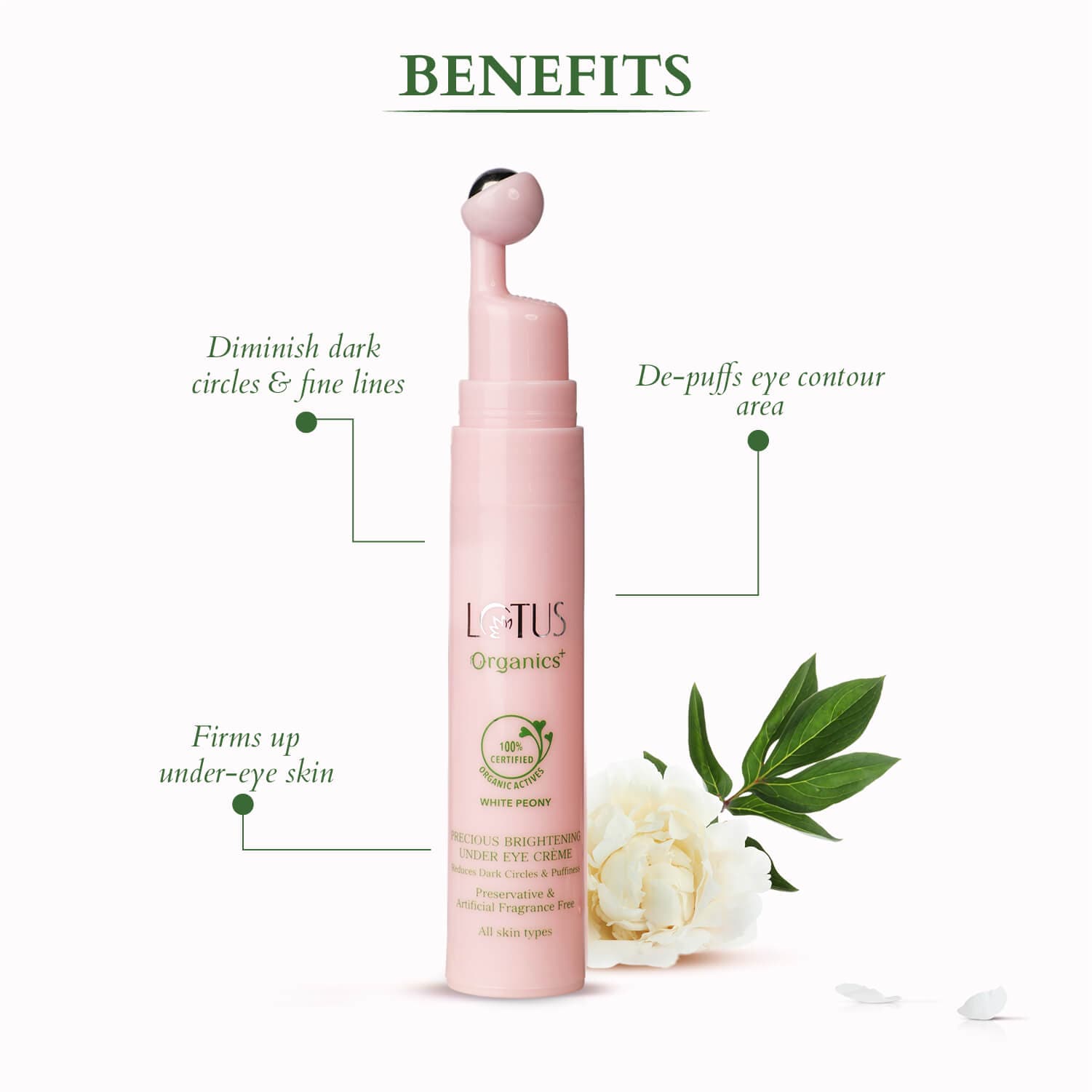 LOTUS ORG Precious Brightening Under Eye Creme 15ml - Indicrest Buy at Indicrest Image 4