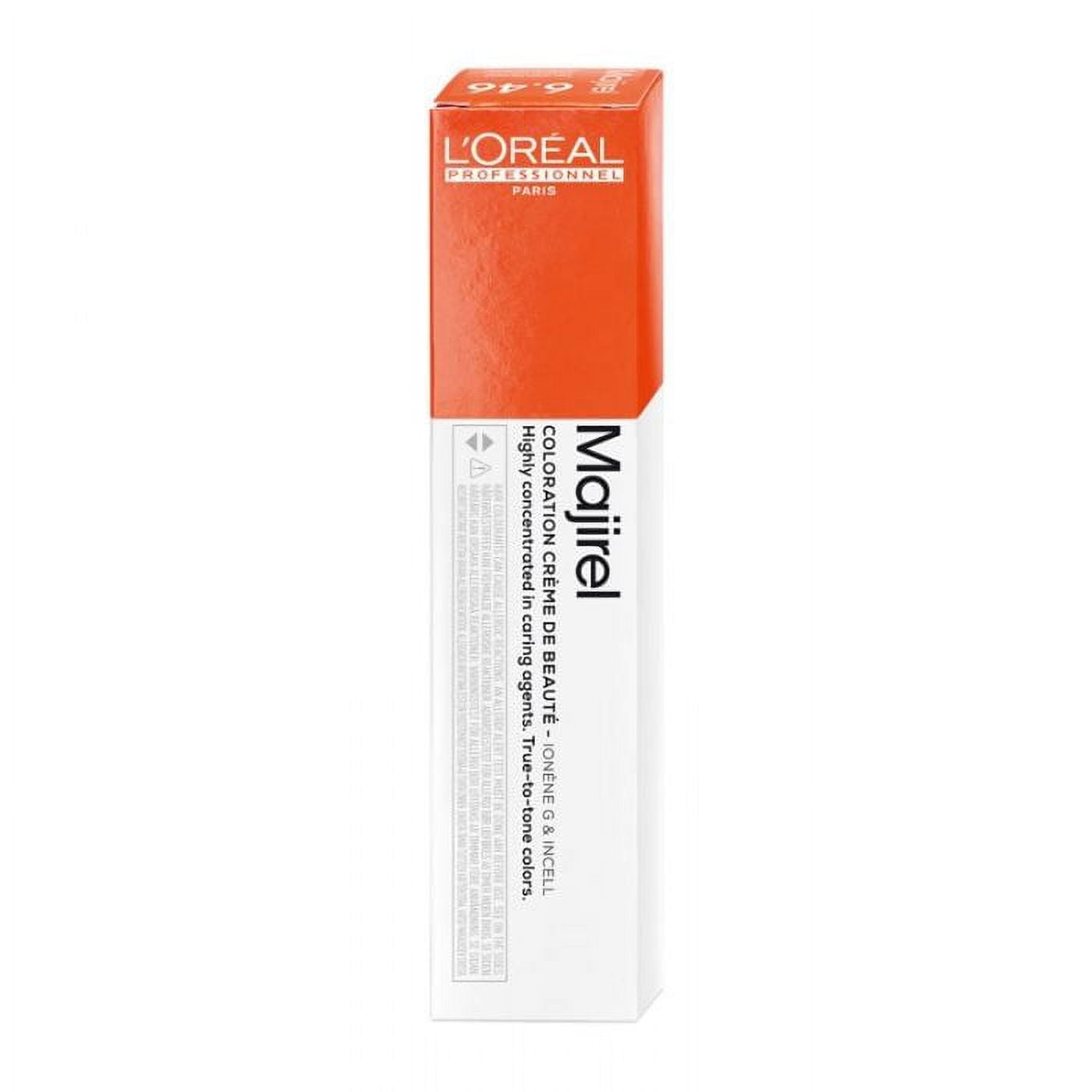 Majirel 4.45 mixed with developer showing creamy gel-crème texture