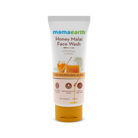 Mamaearth Honey Malai Face Wash, 100ml - Indicrest Buy at Indicrest