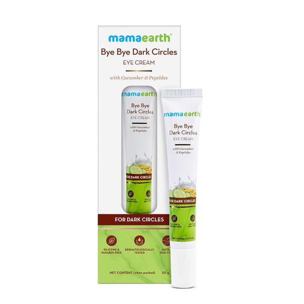 Mamaearth Bye Bye Dark Circles Eye Cream 20ml Front View Buy at Indicrest