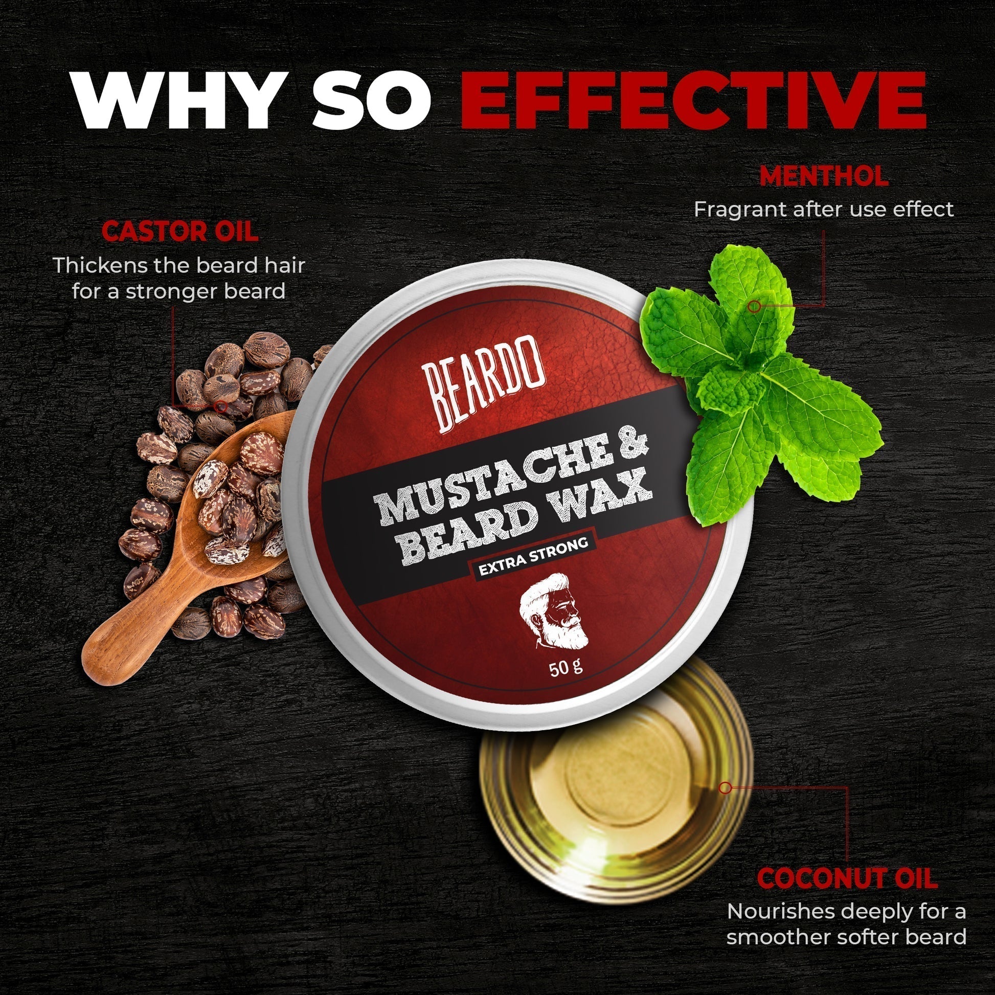 Matte Finish Beard Wax for Shaping and Control