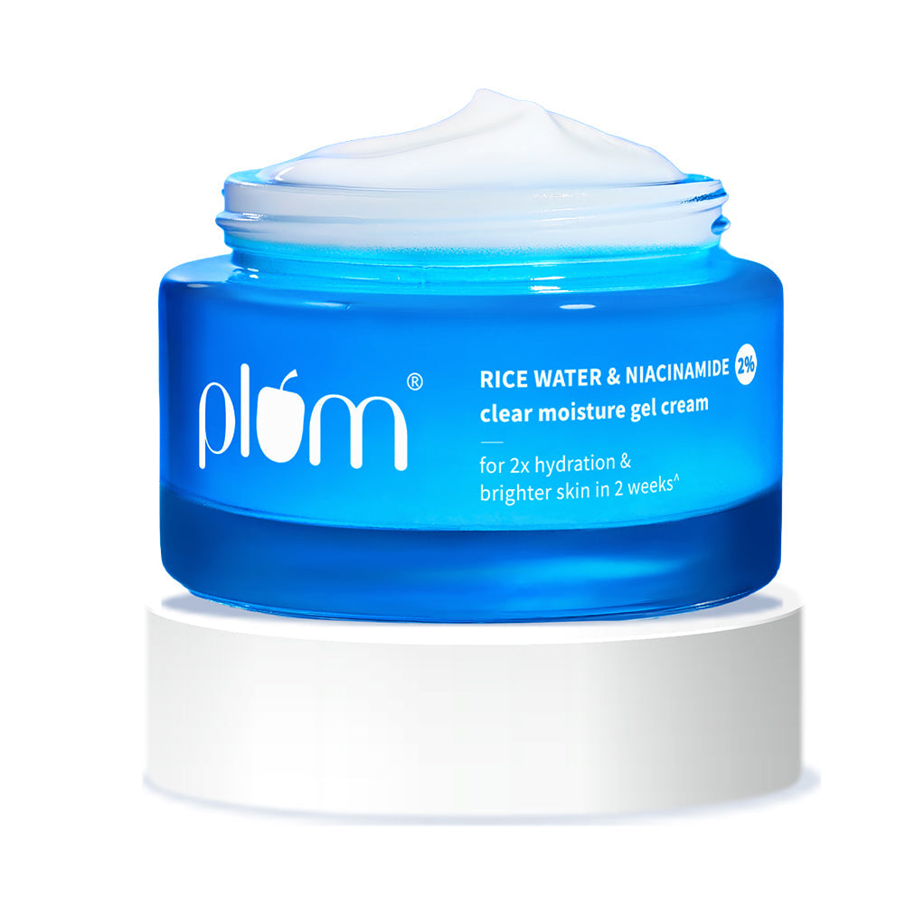Plum 2% Niacinamide & Rice Water Brightening Gel Moisturizer | 2X Hydration | Brightens Skin In 2 Weeks | Non-Greasy, 50g Buy at Indicrest Image 4