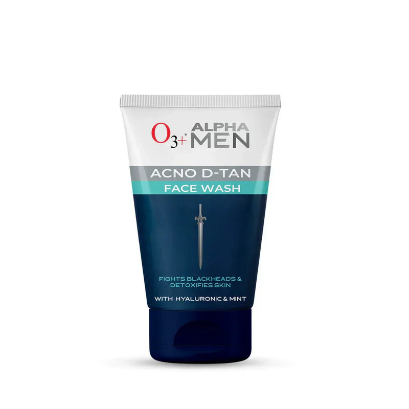 O3+ Alpha Men Acno D-Tan Face Wash, 50ml - Indicrest Buy at Indicrest